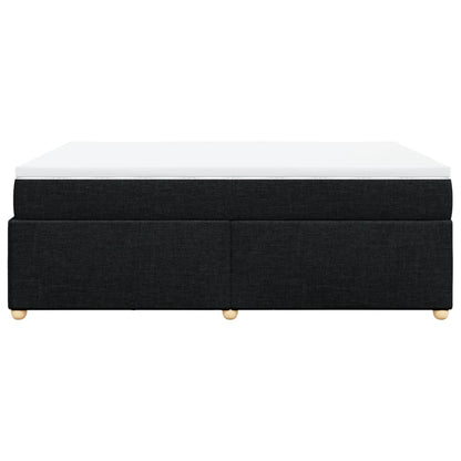 Boxspring met matras stof zwart 160x200 cm