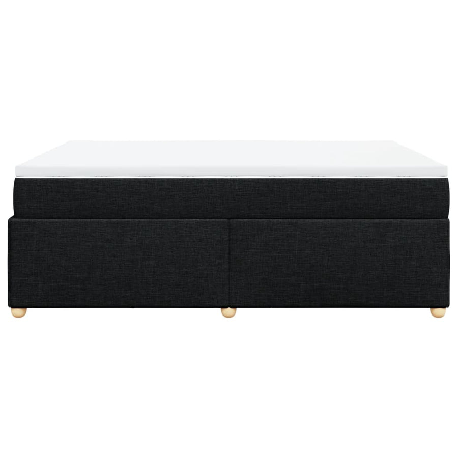Boxspring met matras stof zwart 160x200 cm