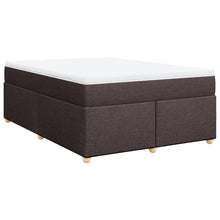 Boxspring met matras stof donkerbruin 160x200 cm