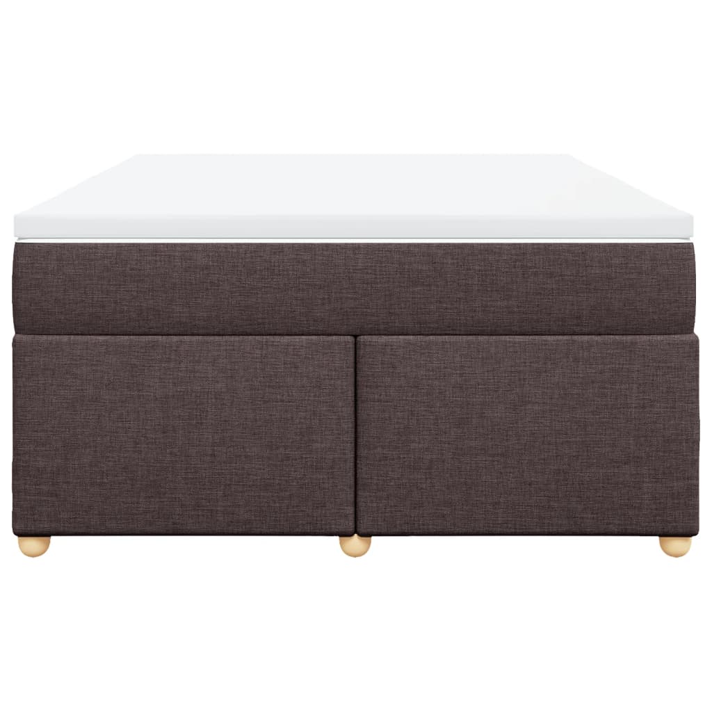 Boxspring met matras stof donkerbruin 160x200 cm