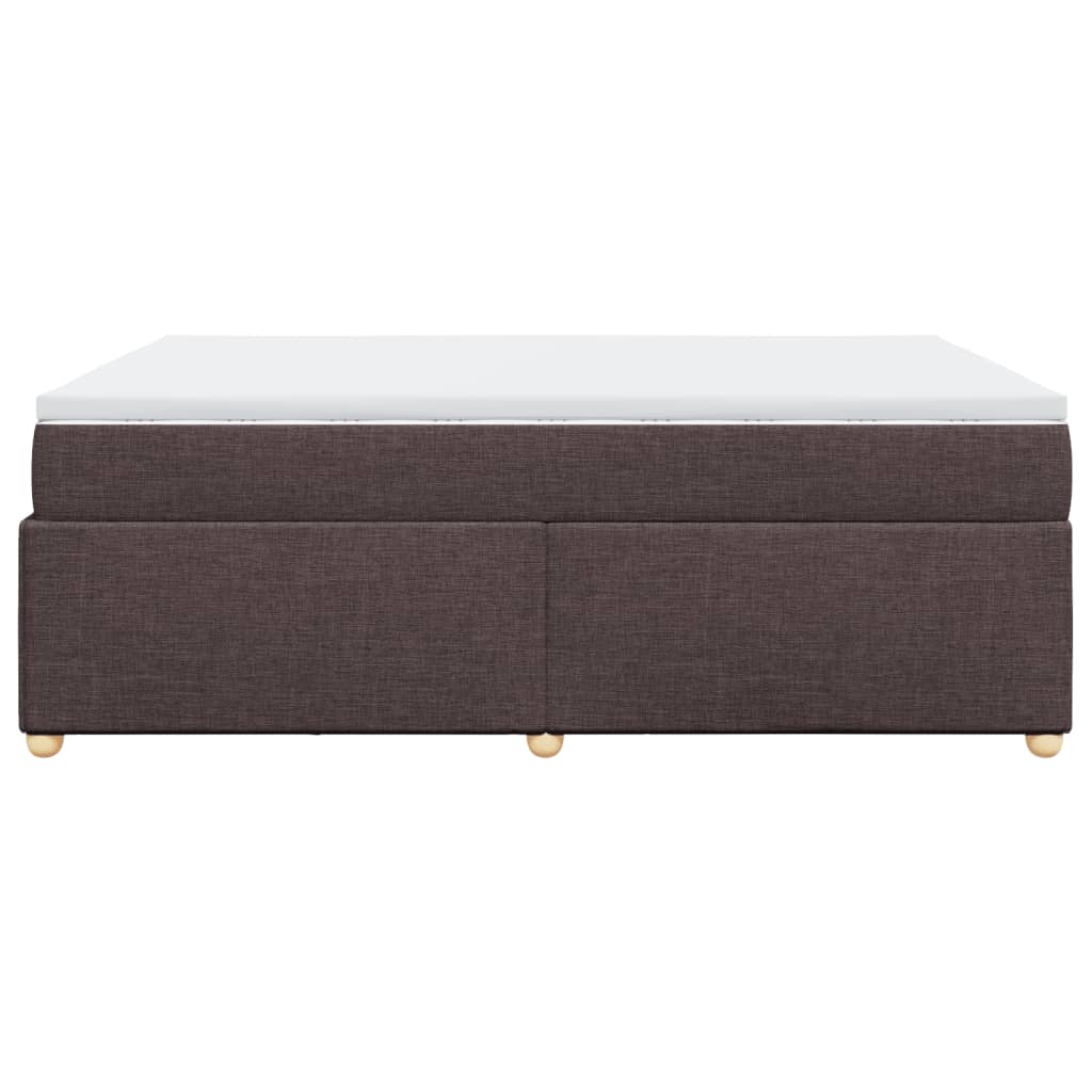 Boxspring met matras stof donkerbruin 160x200 cm