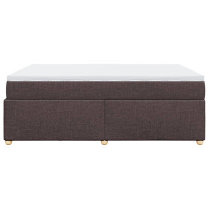 Boxspring met matras stof donkerbruin 160x200 cm
