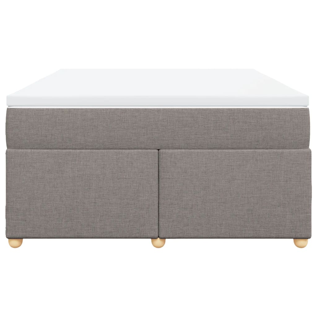 Boxspring met matras stof taupe 160x200 cm