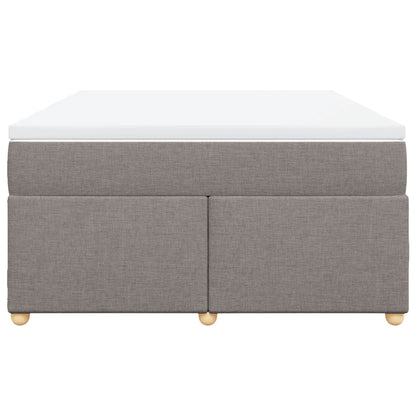 Boxspring met matras stof taupe 160x200 cm