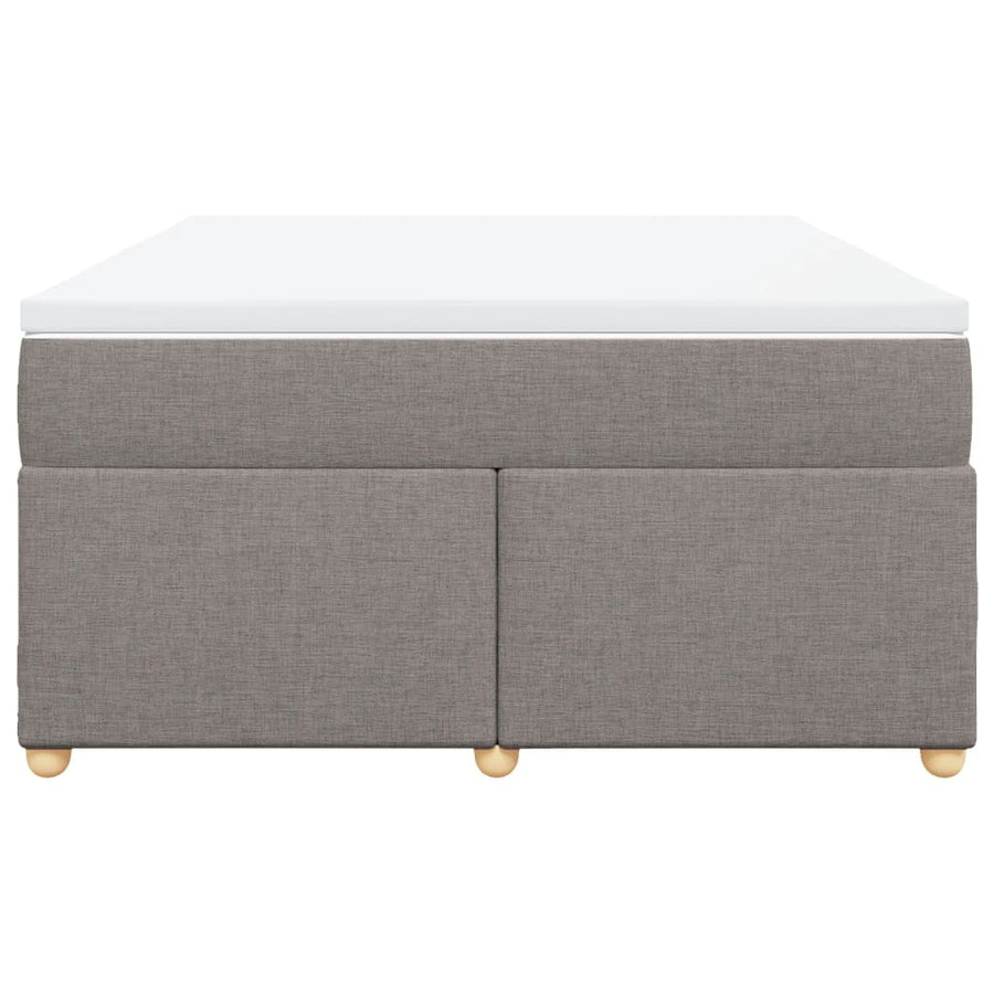 Boxspring met matras stof taupe 160x200 cm