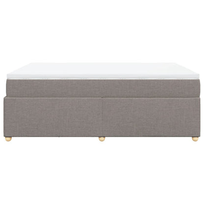 Boxspring met matras stof taupe 160x200 cm