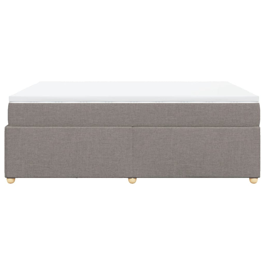 Boxspring met matras stof taupe 160x200 cm