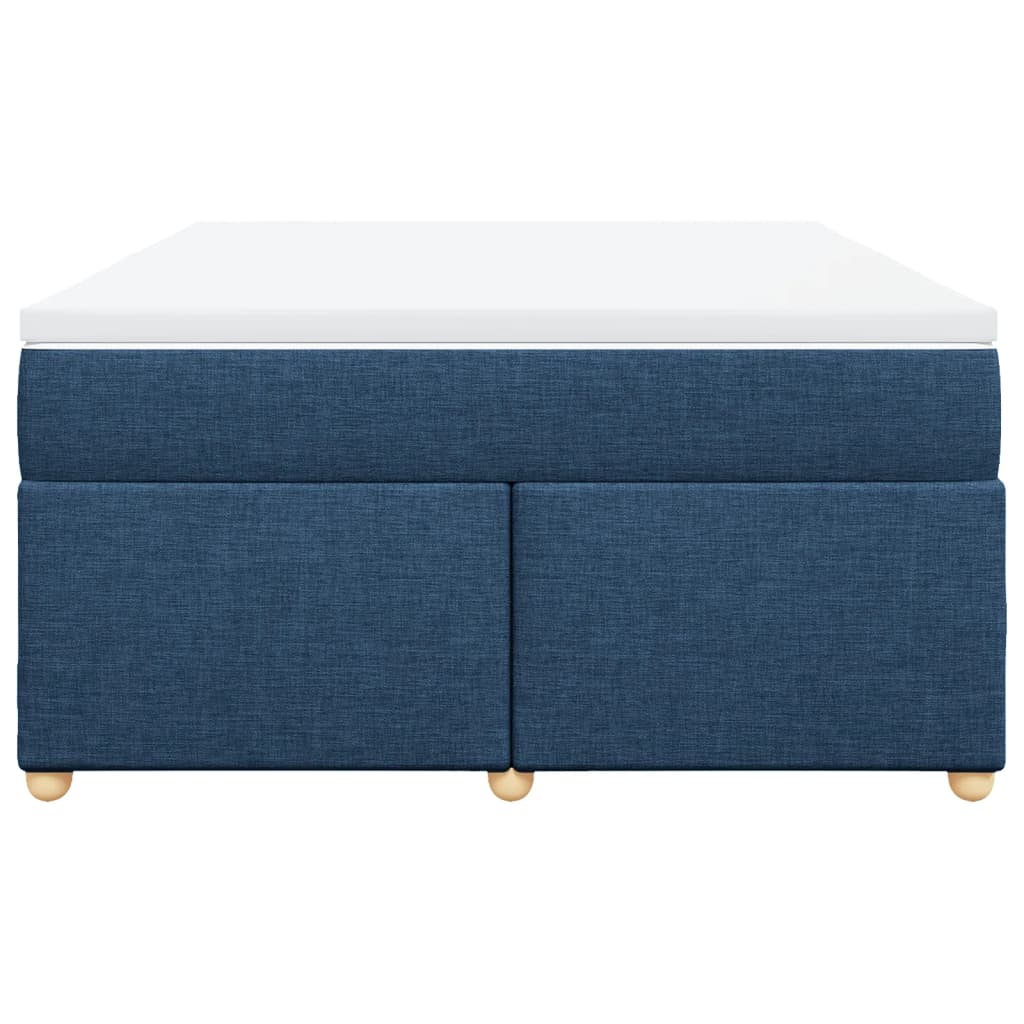 Boxspring met matras stof blauw 160x200 cm