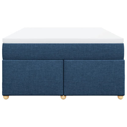 Boxspring met matras stof blauw 160x200 cm