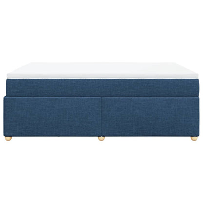 Boxspring met matras stof blauw 160x200 cm