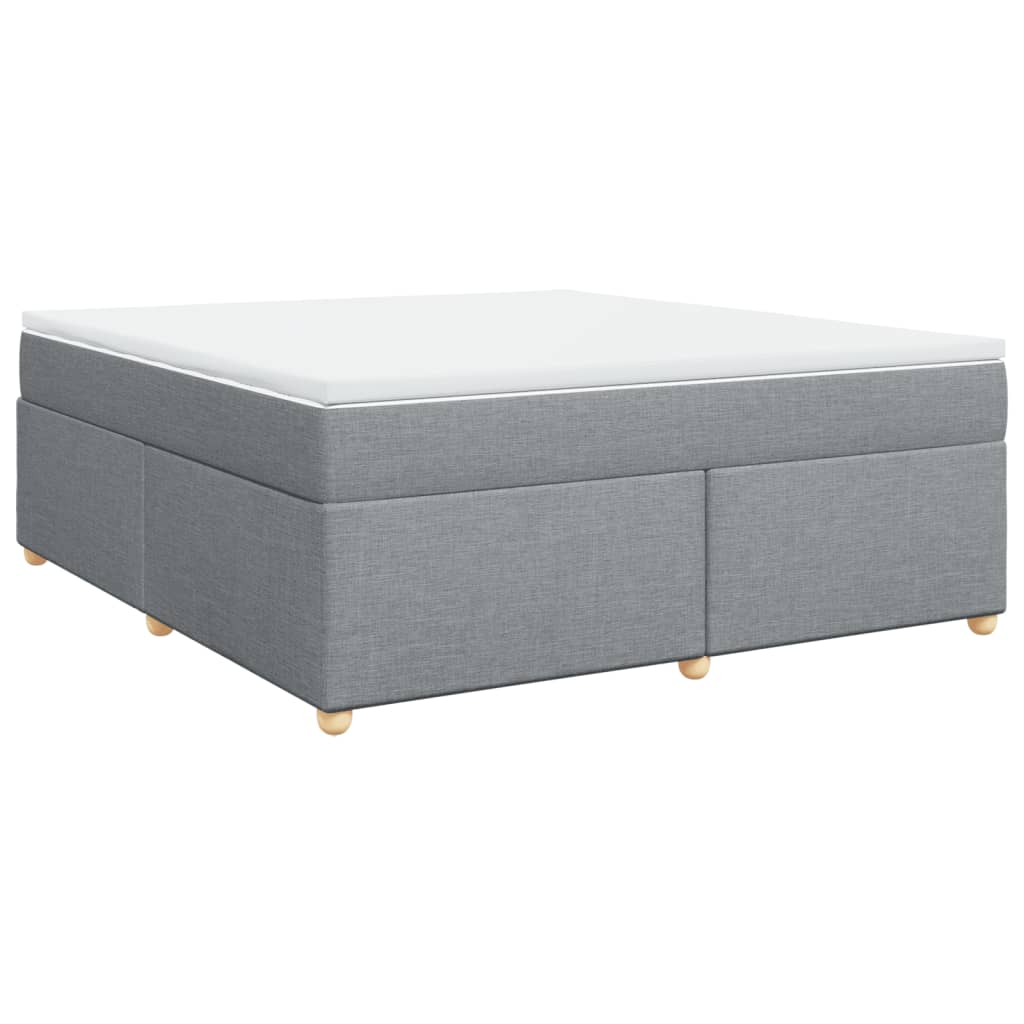 Boxspring met matras stof lichtgrijs 180x200 cm