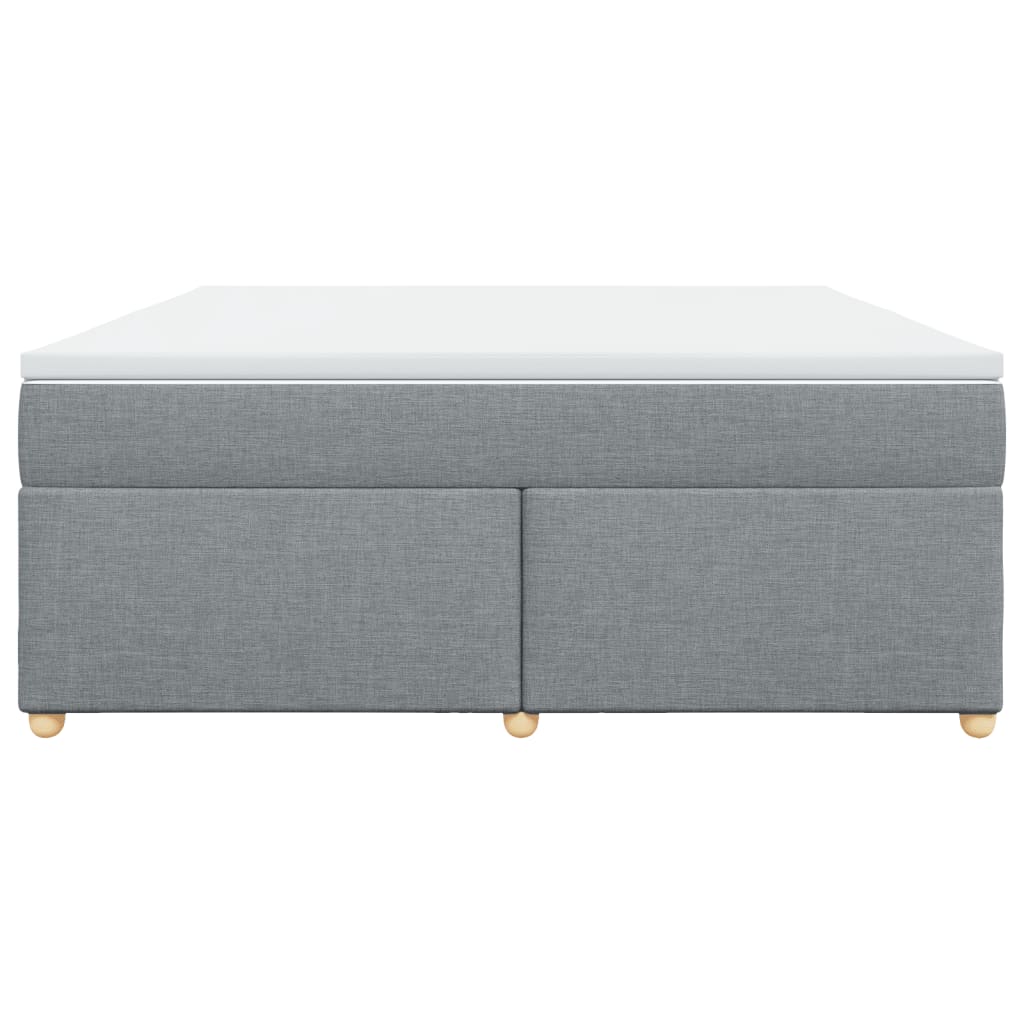 Boxspring met matras stof lichtgrijs 180x200 cm
