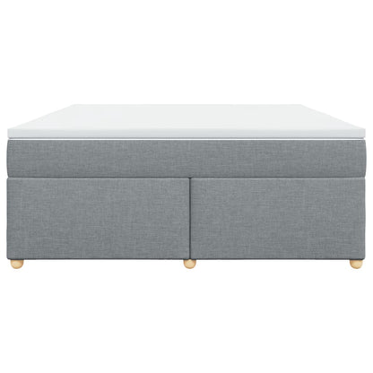 Boxspring met matras stof lichtgrijs 180x200 cm
