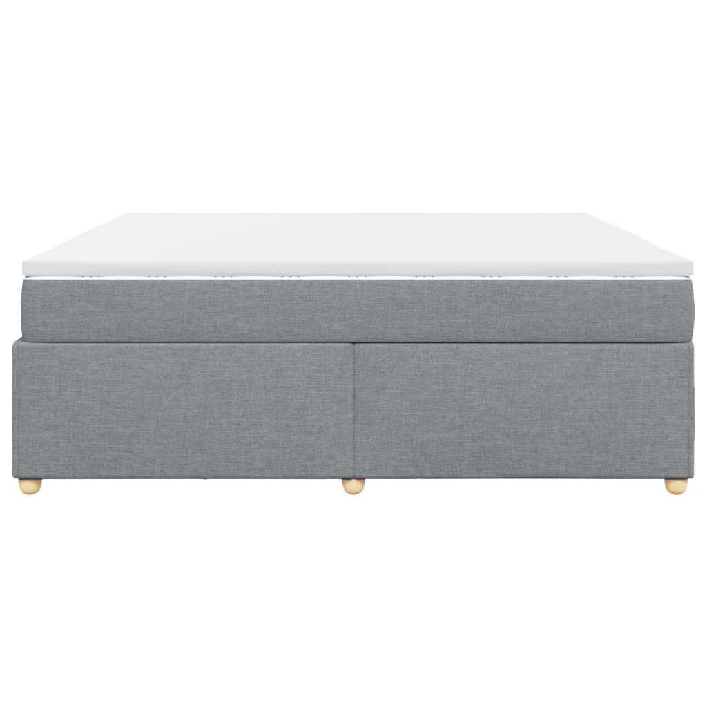 Boxspring met matras stof lichtgrijs 180x200 cm