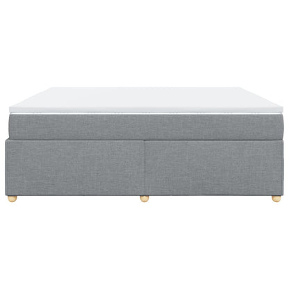 Boxspring met matras stof lichtgrijs 180x200 cm