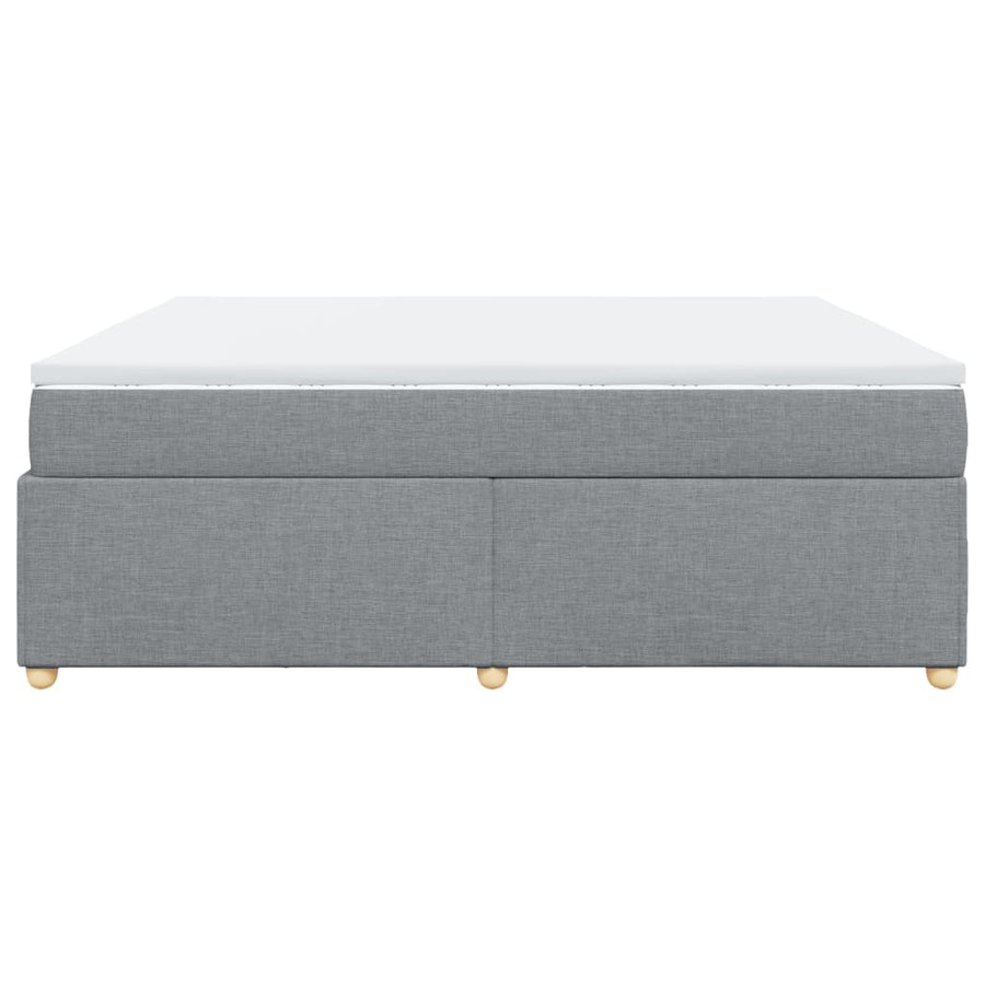 Boxspring met matras stof lichtgrijs 180x200 cm