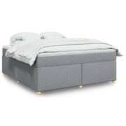 Boxspring met matras 180x200 cm lichtgrijs