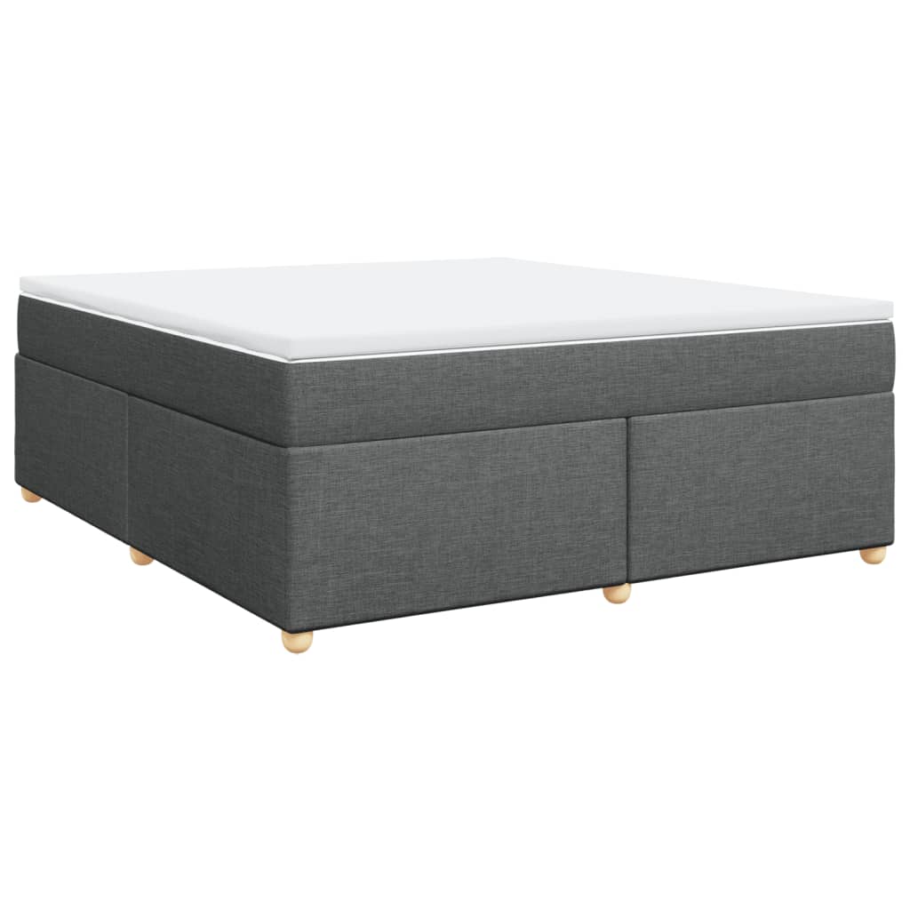 Boxspring met matras stof donkergrijs 180x200 cm