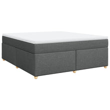 Boxspring met matras stof donkergrijs 180x200 cm