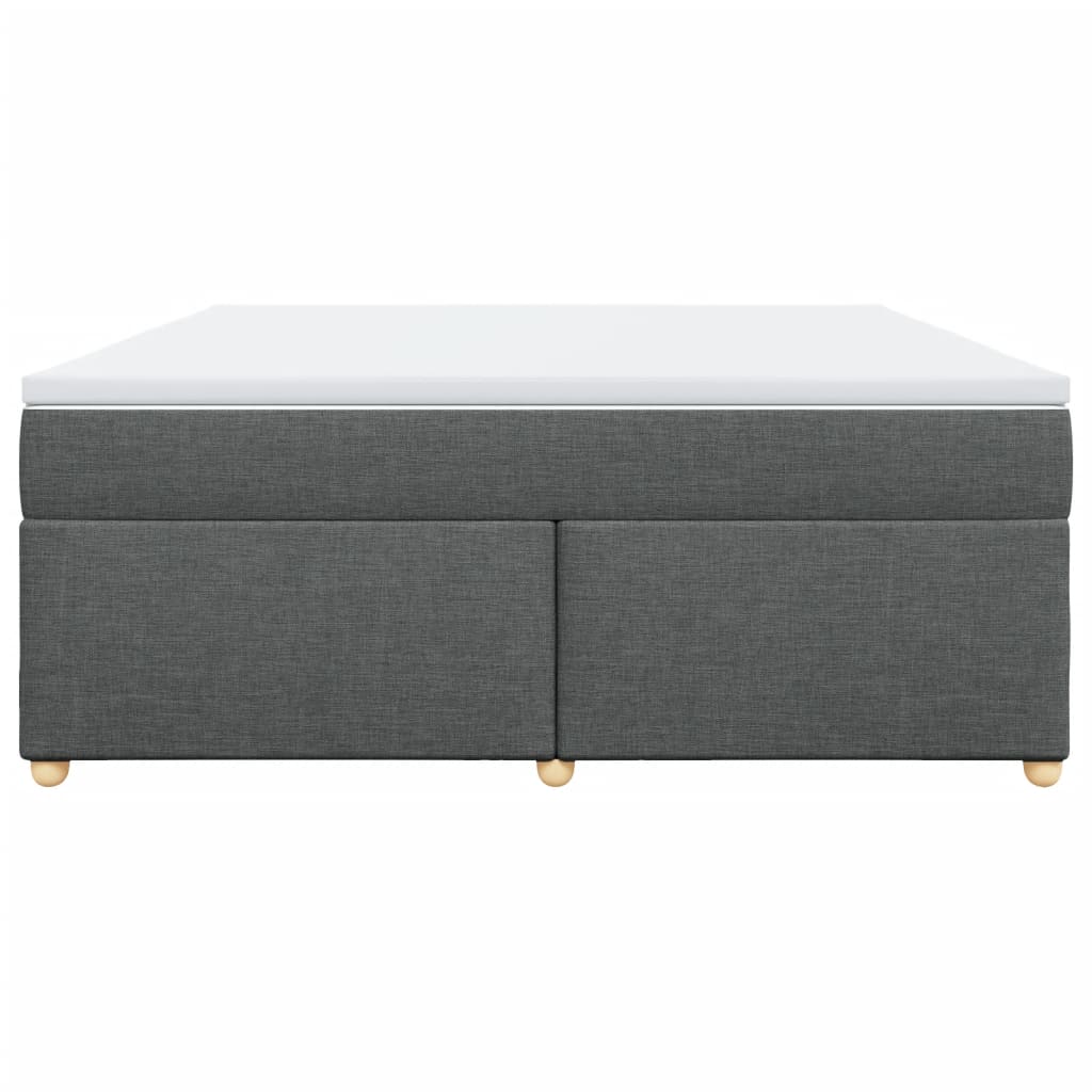 Boxspring met matras stof donkergrijs 180x200 cm
