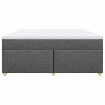 Boxspring met matras stof donkergrijs 180x200 cm