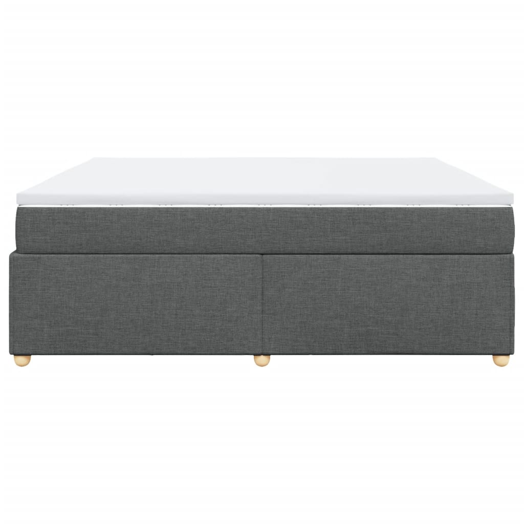Boxspring met matras stof donkergrijs 180x200 cm