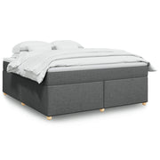 Boxspring met matras 180x200 cm donkergrijs