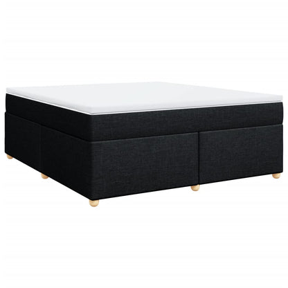 Boxspring met matras stof zwart 180x200 cm