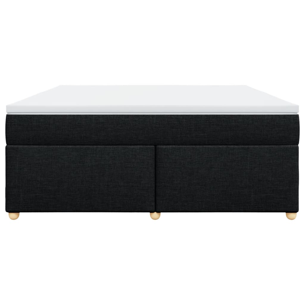 Boxspring met matras stof zwart 180x200 cm