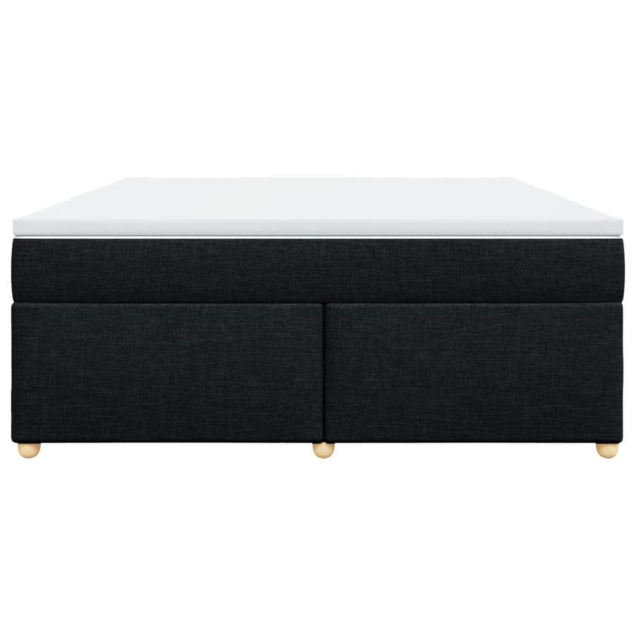 Boxspring met matras stof zwart 180x200 cm