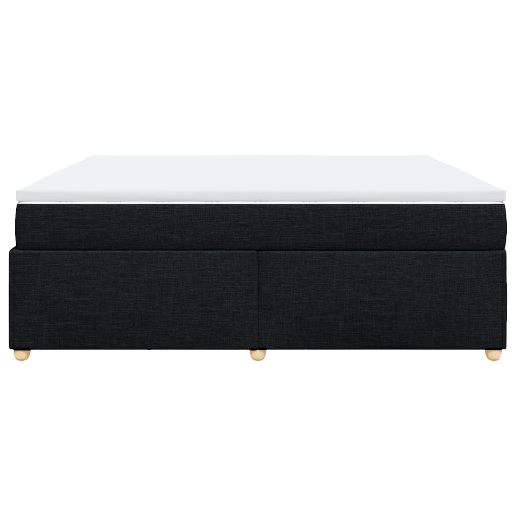 Boxspring met matras stof zwart 180x200 cm