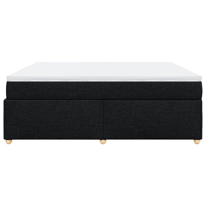 Boxspring met matras stof zwart 180x200 cm