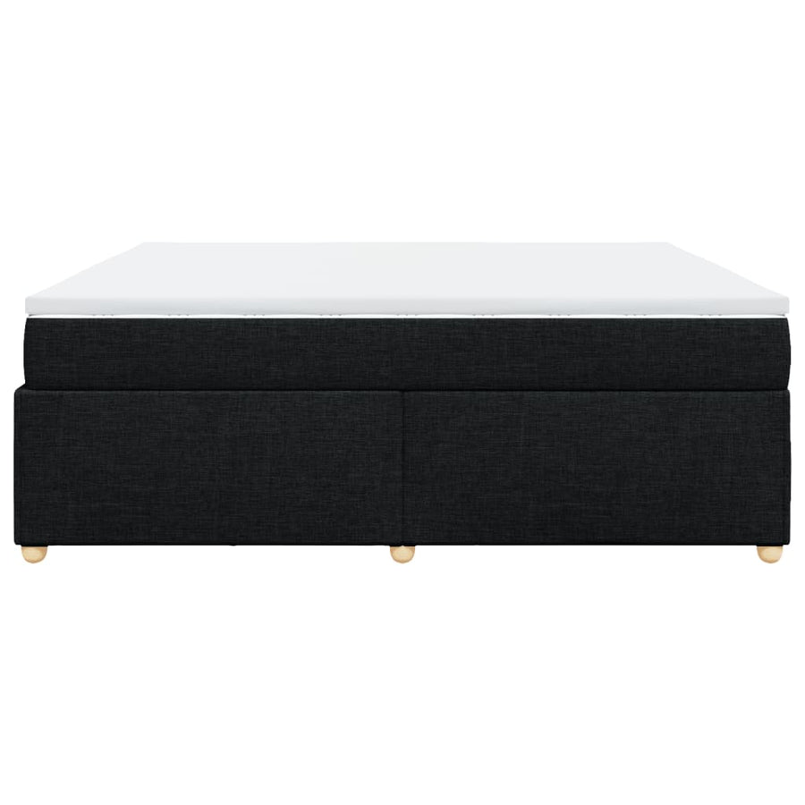 Boxspring met matras stof zwart 180x200 cm