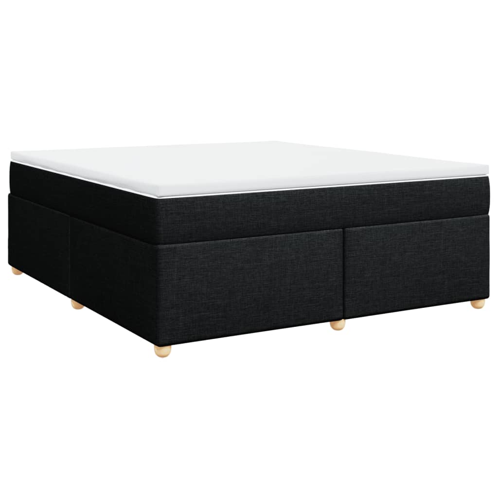 Boxspring met matras stof zwart 180x200 cm
