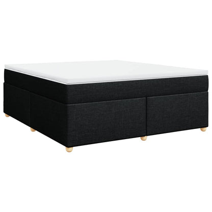 Boxspring met matras stof zwart 180x200 cm