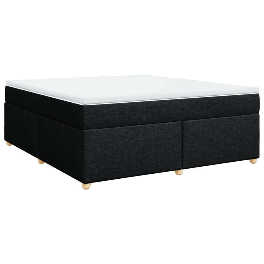Boxspring met matras stof zwart 180x200 cm