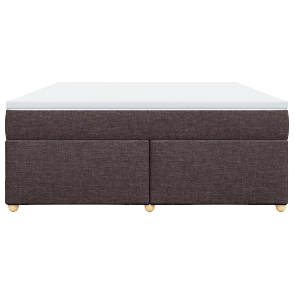 Boxspring met matras stof donkerbruin 180x200 cm