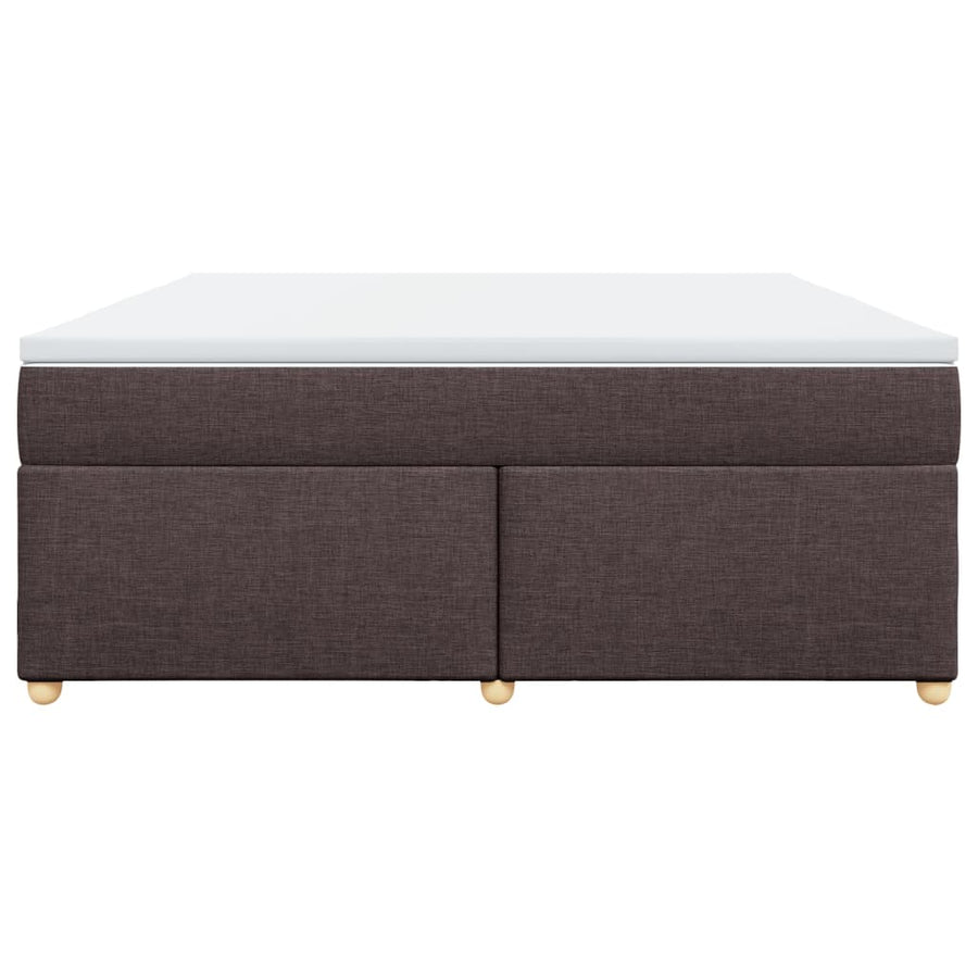 Boxspring met matras stof donkerbruin 180x200 cm