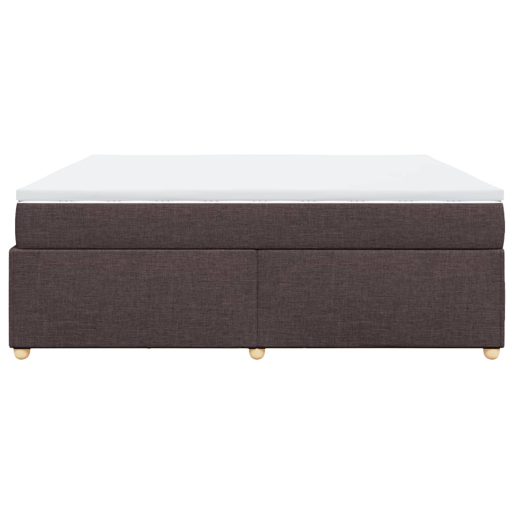 Boxspring met matras stof donkerbruin 180x200 cm