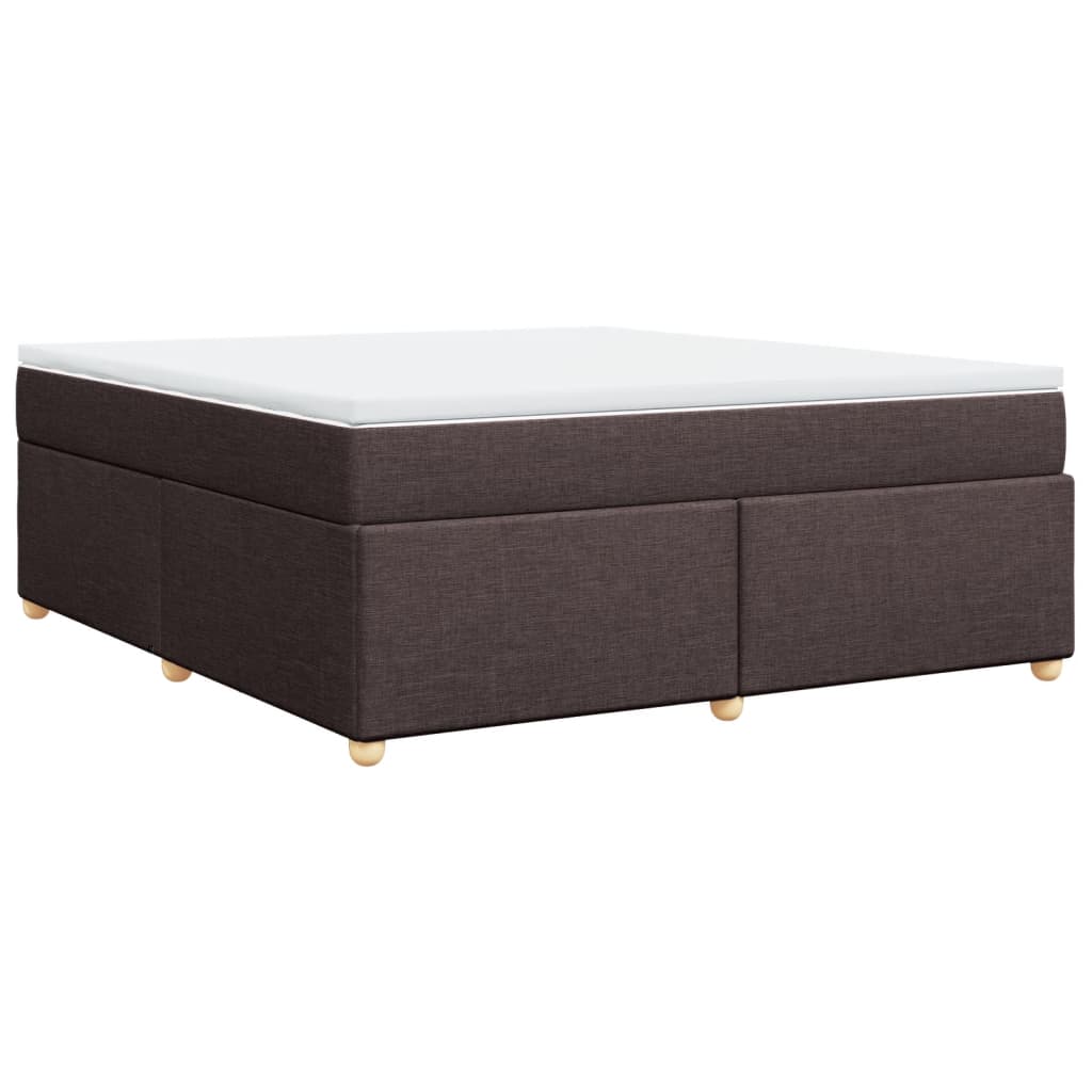 Boxspring met matras stof donkerbruin 180x200 cm