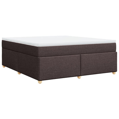 Boxspring met matras stof donkerbruin 180x200 cm