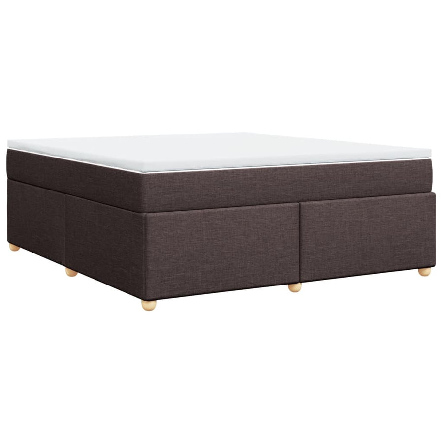 Boxspring met matras stof donkerbruin 180x200 cm