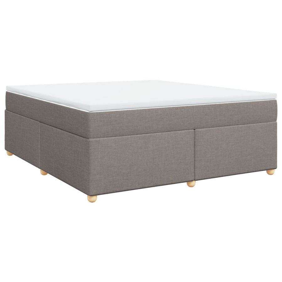 Boxspring met matras stof taupe 180x200 cm