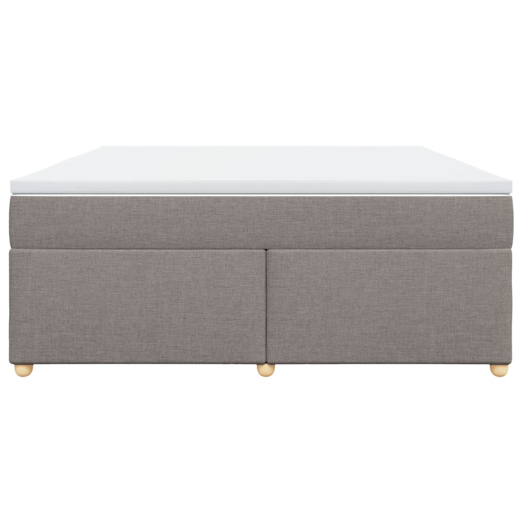 Boxspring met matras stof taupe 180x200 cm