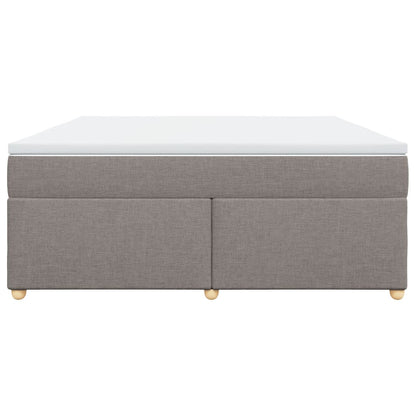 Boxspring met matras stof taupe 180x200 cm