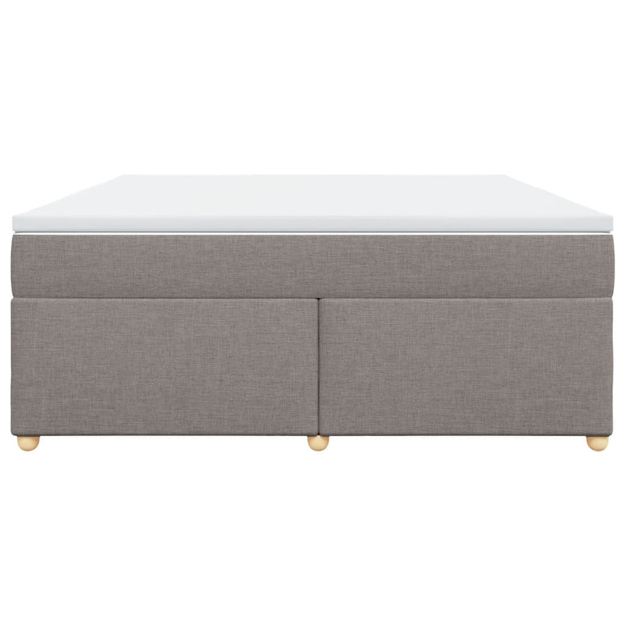 Boxspring met matras stof taupe 180x200 cm