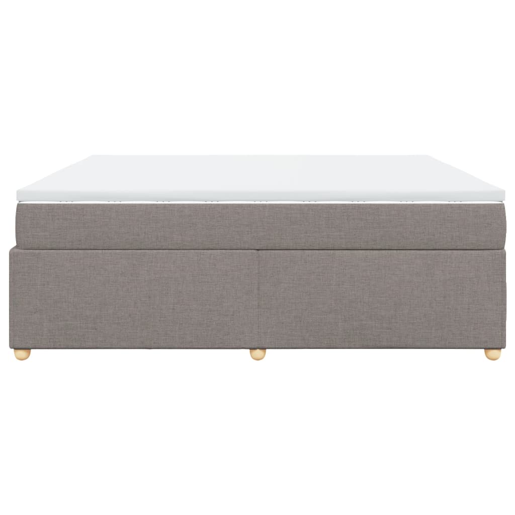 Boxspring met matras stof taupe 180x200 cm