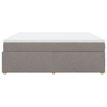 Boxspring met matras stof taupe 180x200 cm