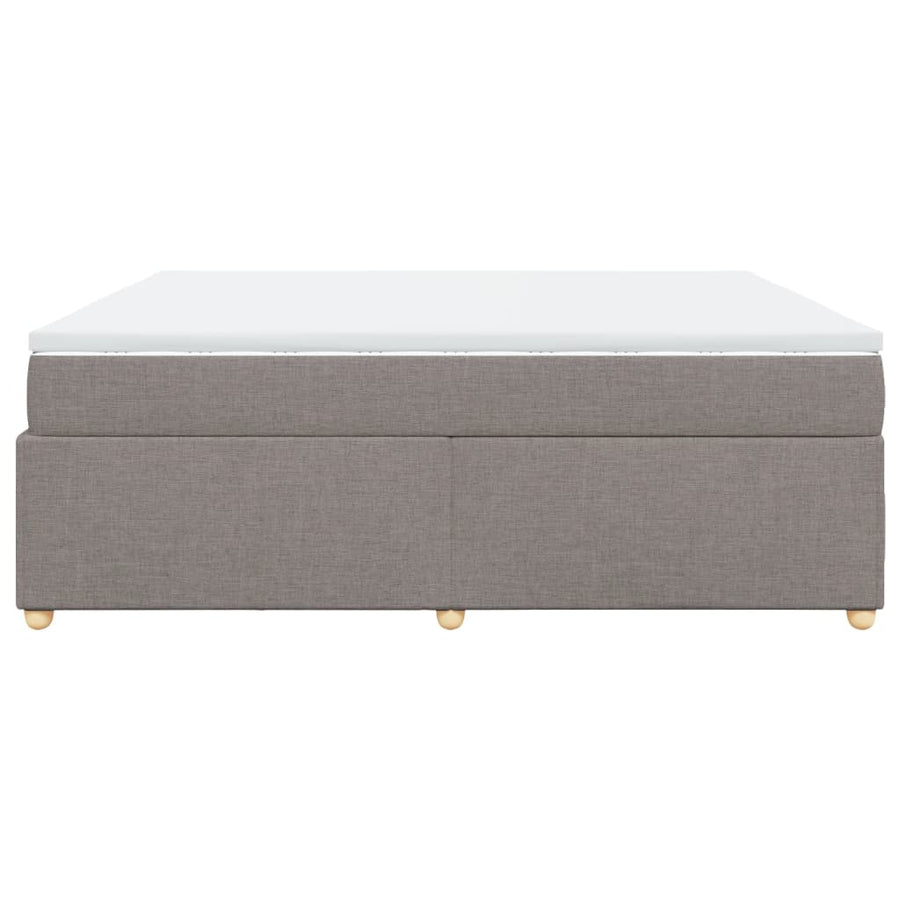 Boxspring met matras stof taupe 180x200 cm