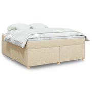 Boxspring met matras 180x200 cm crèmekleurig